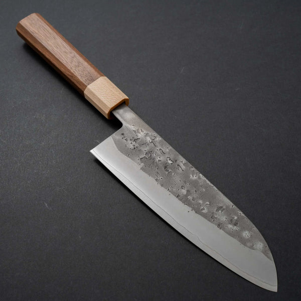 Hitohira TD SLD Nashiji Santoku 165mm Walnut Handle - Tetogi