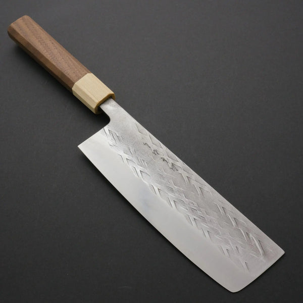 Hitohira TD SLD Tsuchime Nakiri 165mm Walnut Handle - Tetogi