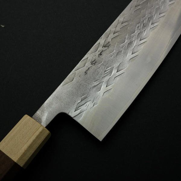 Hitohira TD SLD Tsuchime Nakiri 165mm Walnut Handle - Tetogi