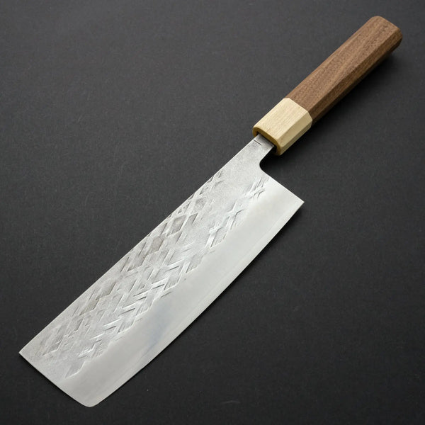 Hitohira TD SLD Tsuchime Nakiri 165mm Walnut Handle - Tetogi