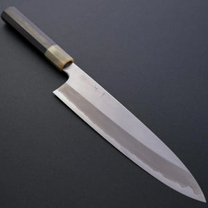 Hitohira Togashi Blue #1 Stainless Clad Gyuto 240mm Taihei Ebony Handle - Tetogi