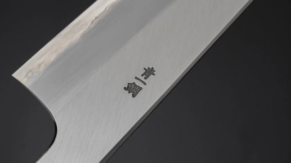 Hitohira Togashi Blue #1 Stainless Clad Migaki Gyuto 240mm Kurokaki Persimmon Handle - Tetogi
