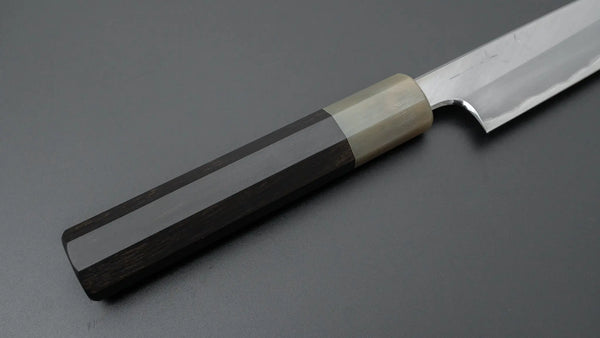 Hitohira Togashi Blue #1 Stainless Clad Migaki Petty 165mm Taihei Ebony Handle - Tetogi