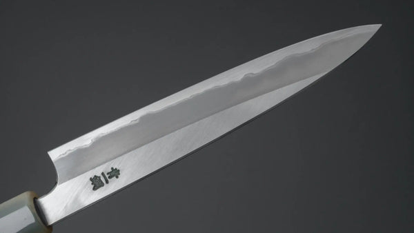 Hitohira Togashi Blue #1 Stainless Clad Migaki Petty 165mm Taihei Ebony Handle - Tetogi