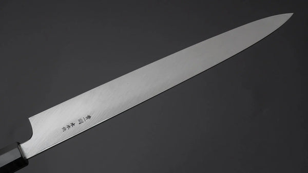 Hitohira Togashi Blue #1 Tanryumon Mizu Honyaki Yanagiba 300mm Kurokaki Persimmon Handle (Saya) - Tetogi