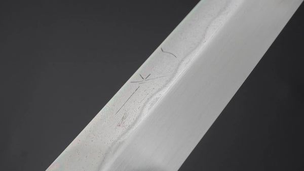 Hitohira Togashi Blue #1 Tanryumon Mizu Honyaki Yanagiba 300mm Kurokaki Persimmon Handle (Saya) - Tetogi