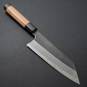 Hitohira Togashi Blue #2 Kurouchi Bunka Cherry Wood Handle (Ebony End) - Tetogi