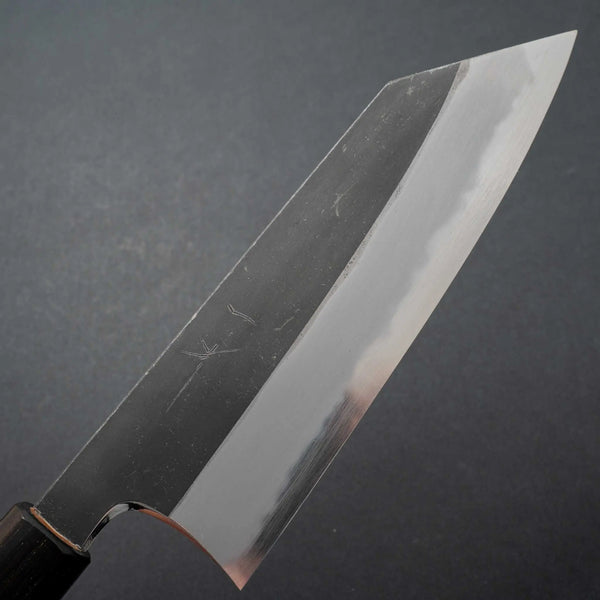 Hitohira Togashi Blue #2 Kurouchi Bunka Cherry Wood Handle (Ebony End) - Tetogi