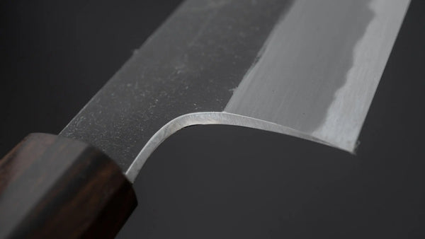 Hitohira Togashi Blue #2 Kurouchi Gyuto 240mm Cherry Wood Handle (Ebony End) - Tetogi