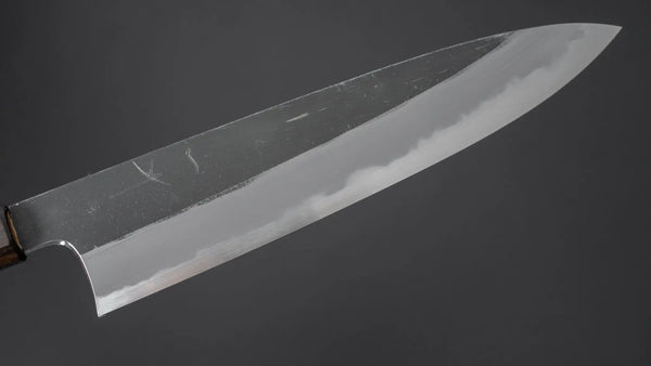 Hitohira Togashi Blue #2 Kurouchi Gyuto 240mm Cherry Wood Handle (Ebony End) - Tetogi