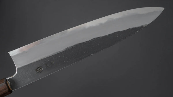 Hitohira Togashi Blue #2 Kurouchi Gyuto 240mm Cherry Wood Handle (Ebony End) - Tetogi