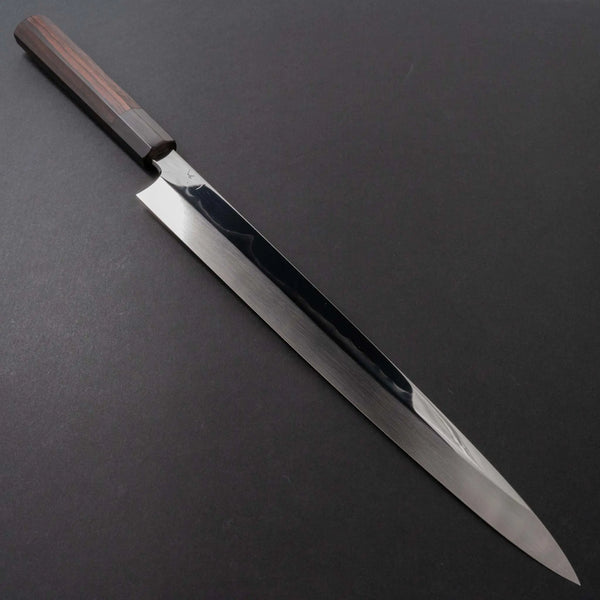 Hitohira Togashi White #1 Fuji Mizu Honyaki Yanagiba 330mm Taihei Ebony Handle (Saya) - Tetogi