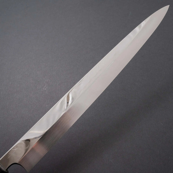 Hitohira Togashi White #1 Fuji Mizu Honyaki Yanagiba 330mm Taihei Ebony Handle (Saya) - Tetogi