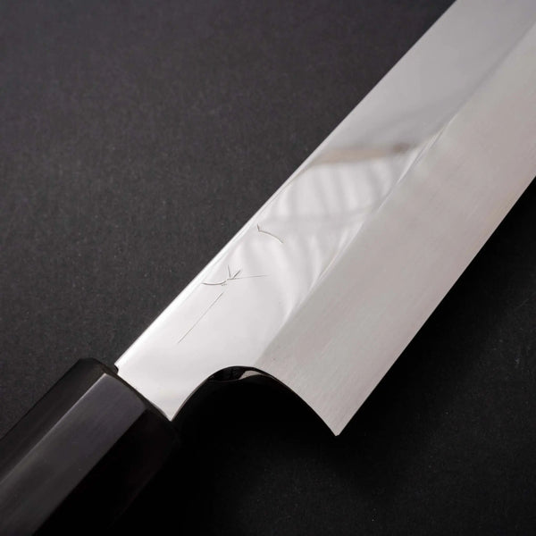 Hitohira Togashi White #1 Fuji Mizu Honyaki Yanagiba 330mm Taihei Ebony Handle (Saya) - Tetogi