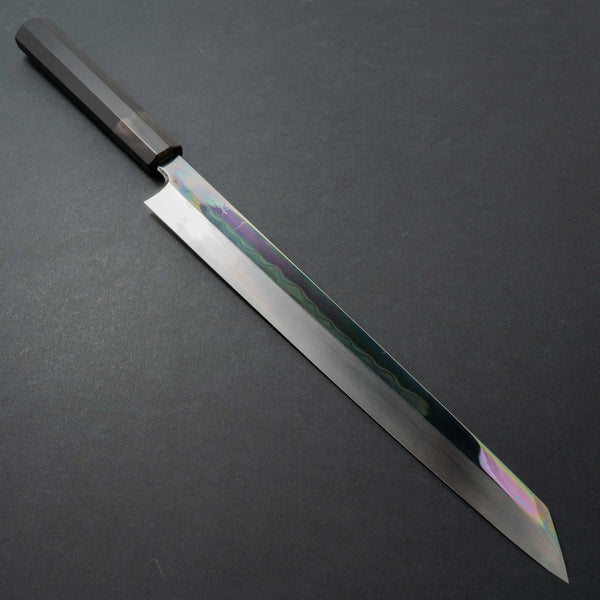 Hitohira Togashi White #1 Mizu Honyaki Kiritsuke Yanagiba 300mm Taihei Ebony Handle (Saya) - Tetogi