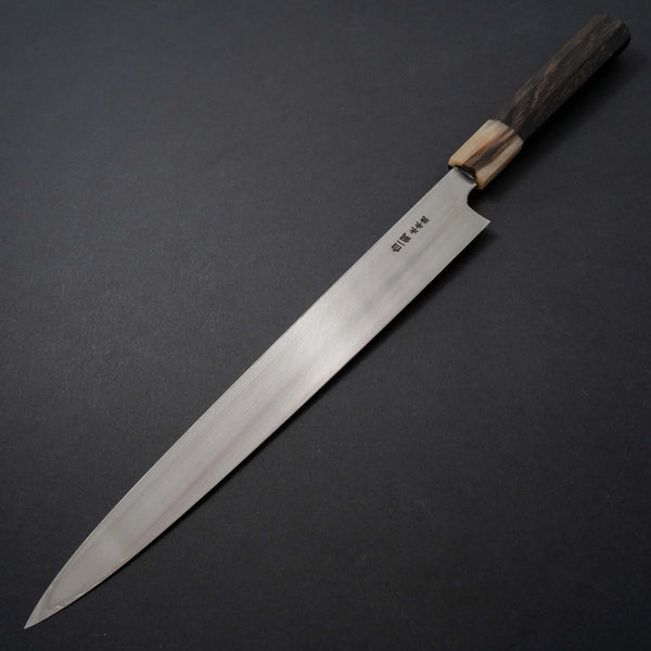 Hitohira Togashi White #1 Mizu Honyaki Yanagiba 300mm Taihei Ebony Handle (Saya) - Tetogi