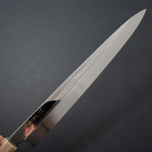 Hitohira Togashi White #1 Mizu Honyaki Yanagiba 300mm Taihei Ebony Handle (Saya) - Tetogi