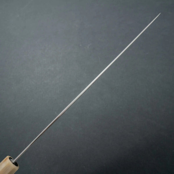 Hitohira Togashi White #1 Stainless Clad Kasumi Gyuto 240mm Ebony Handle - Tetogi