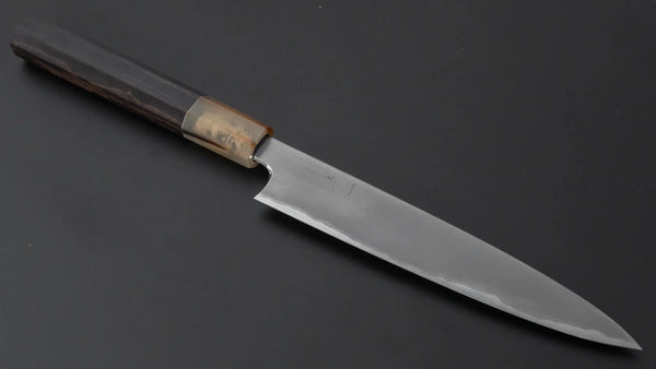 Hitohira Togashi White #1 Stainless Clad Kasumi Petty 165mm Ebony Handle - Tetogi