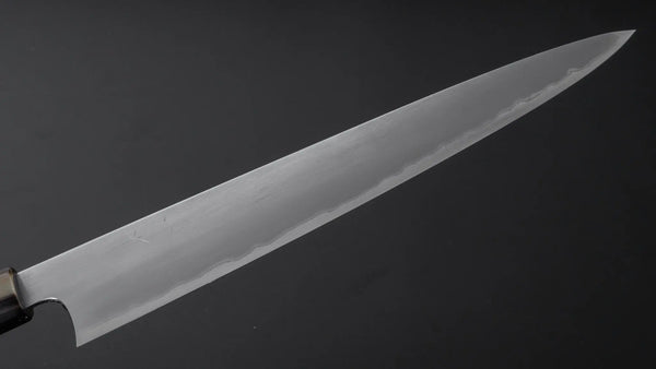 Hitohira Togashi White #1 Stainless Clad Kasumi Sujihiki 270mm Ebony Handle - Tetogi