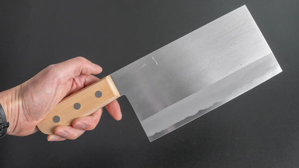 Hitohira Togashi White #1 Stainless Clad Migaki Chinese Cleaver 180mm Gumi Wood Handle - Tetogi