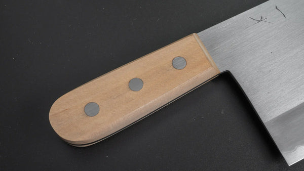 Hitohira Togashi White #1 Stainless Clad Migaki Chinese Cleaver 180mm Gumi Wood Handle - Tetogi