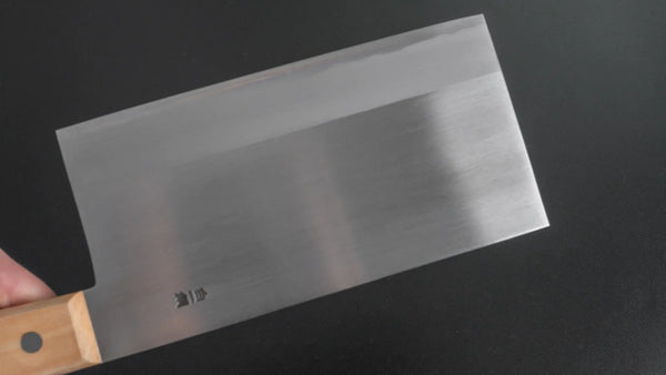 Hitohira Togashi White #1 Stainless Clad Migaki Chinese Cleaver 180mm Gumi Wood Handle - Tetogi