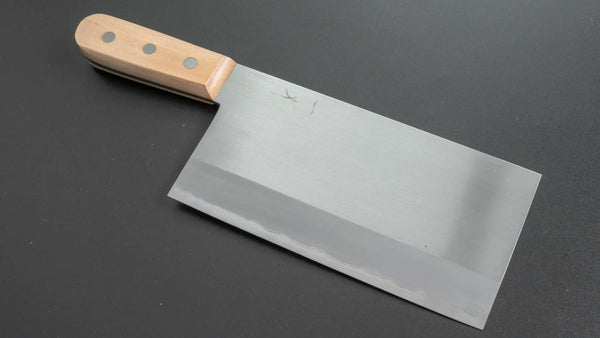 Hitohira Togashi White #1 Stainless Clad Migaki Chinese Cleaver 180mm Gumi Wood Handle - Tetogi