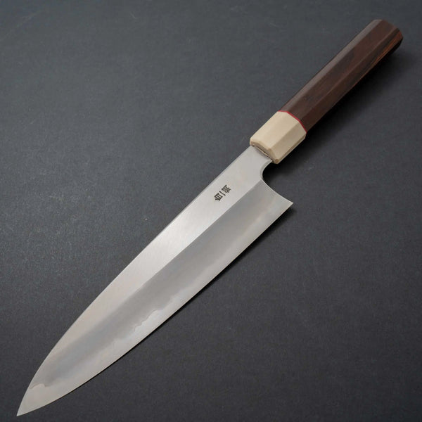 Hitohira Togashi White #1 Stainless Clad Migaki Gyuto 210mm Riisgaard Rosewood Handle Product vendor