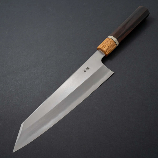 Hitohira Togashi White #1 Stainless Clad Migaki Kiritsuke Gyuto 240mm Riisgaard Rosewood Handle Product vendor