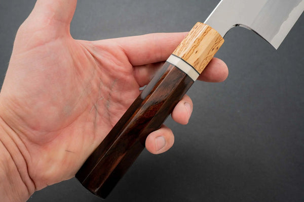 Hitohira Togashi White #1 Stainless Clad Migaki Kiritsuke Gyuto 240mm Riisgaard Rosewood Handle Product vendor