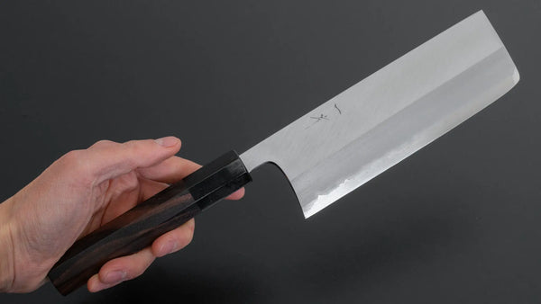 Hitohira Togashi White #1 Stainless Clad Migaki Nakiri 180mm Taihei Makassar Ebony Handle Product vendor