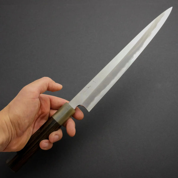 Hitohira Togashi White #1 Stainless Clad Sujihiki 270mm Ziricote Handle - Tetogi