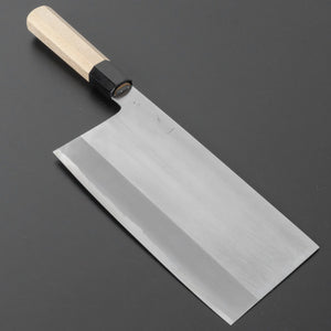Hitohira Togashi White #2 Migaki Chinese Cleaver 220mm Ho Wood Handle (#6) - Tetogi