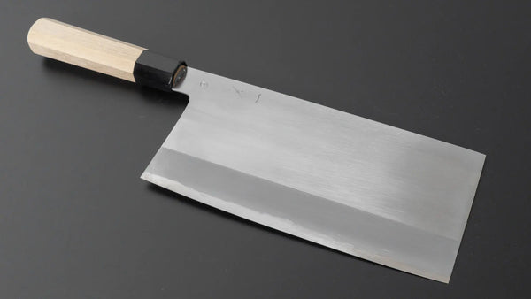 Hitohira Togashi White #2 Migaki Chinese Cleaver 220mm Ho Wood Handle (#6) - Tetogi