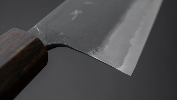 Hitohira Tosa Kurouchi Blue #2 Nakiri 170mm Walnut Handle (Ziricote Ferrule) - Tetogi