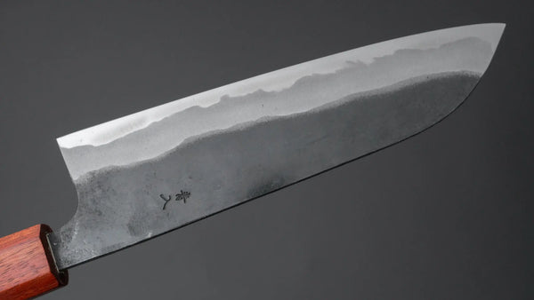Hitohira Tosa Kurouchi Blue #2 Santoku 170mm Walnut Handle (Rengas Ferrule) - Tetogi