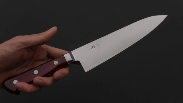 Hitohira TP Gyuto 180mm Wine Pakka Handle - Tetogi