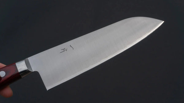 Hitohira TP Santoku 170mm Wine Pakka Handle - Tetogi