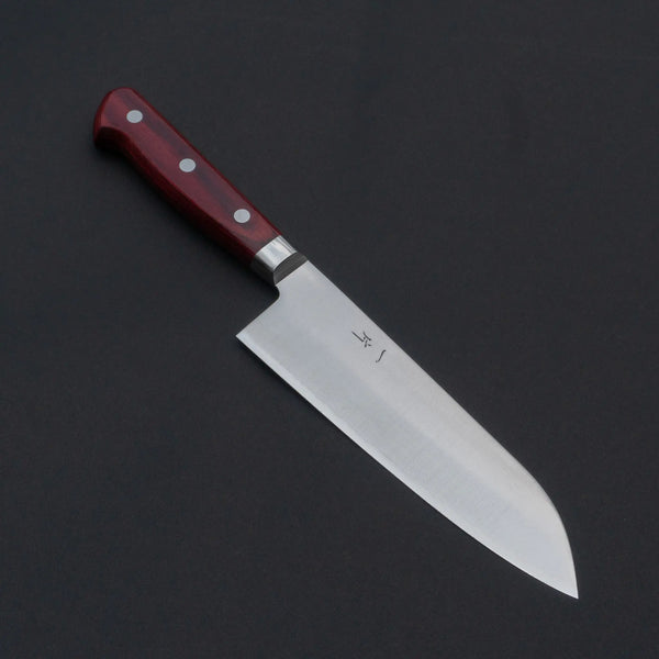 Hitohira TP Santoku 170mm Wine Pakka Handle - Tetogi