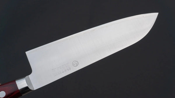 Hitohira TP Santoku 170mm Wine Pakka Handle - Tetogi