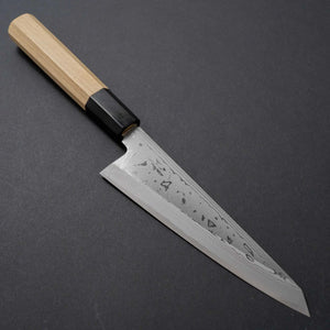Hitohira White #2 Damascus Single-Bevel Honesuki Kaku 150mm Ho Wood Handle - Tetogi