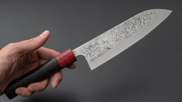 Hitohira YG Nashiji White #2 Santoku 165mm Wood Handle - Tetogi