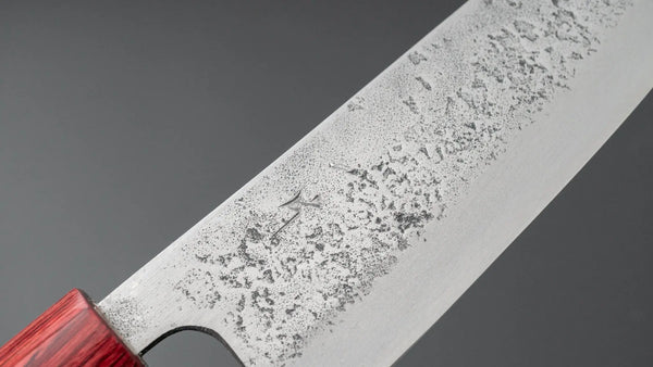 Hitohira YG Nashiji White #2 Santoku 165mm Wood Handle - Tetogi