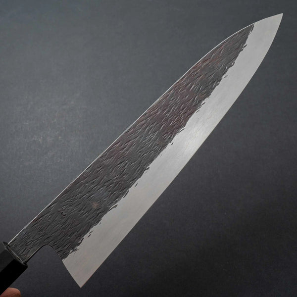 Isamitsu White #1 Stainless Clad Kurouchi Gyuto 240mm Ebony Handle (Black Ferrule) Product vendor