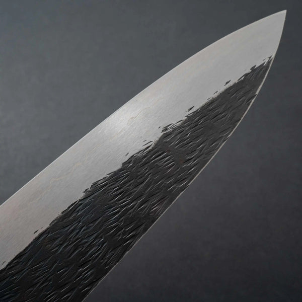 Isamitsu White #1 Stainless Clad Kurouchi Gyuto 240mm Ebony Handle (Black Ferrule) Product vendor