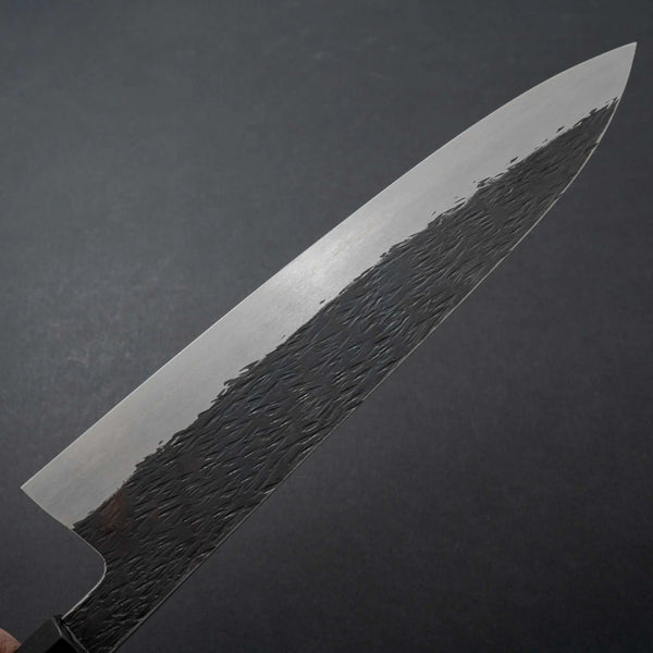 Isamitsu White #1 Stainless Clad Kurouchi Gyuto 240mm Ebony Handle (Black Ferrule) Product vendor