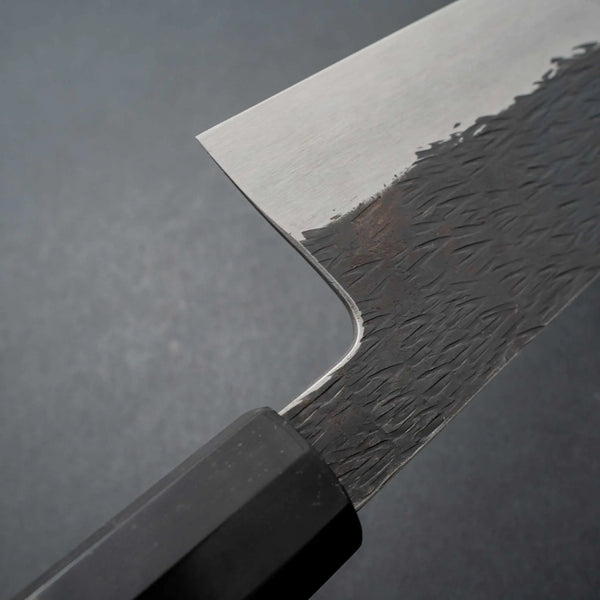 Isamitsu White #1 Stainless Clad Kurouchi Gyuto 240mm Ebony Handle (Black Ferrule) Product vendor