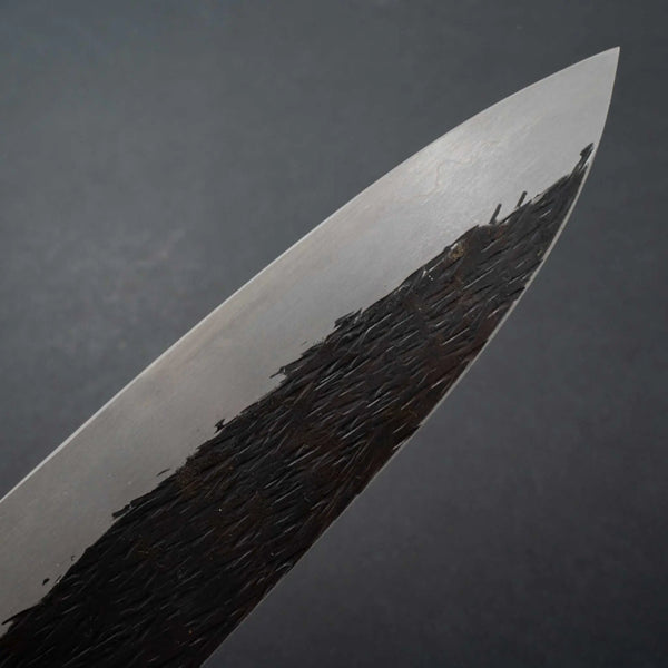 Isamitsu White #1 Stainless Clad Kurouchi Gyuto 240mm Ebony Handle (Blond Ferrule) Product vendor