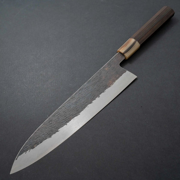 Isamitsu White #1 Stainless Clad Kurouchi Gyuto 240mm Ebony Handle (Blond Ferrule) Product vendor